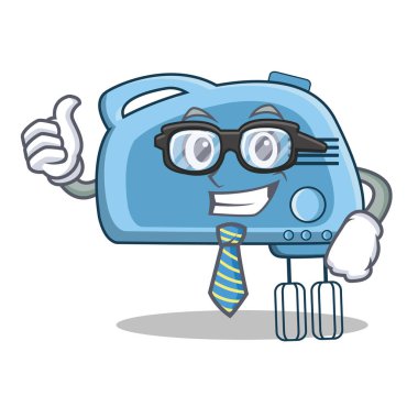 İşadamı Mikser karakter karikatür tarzı