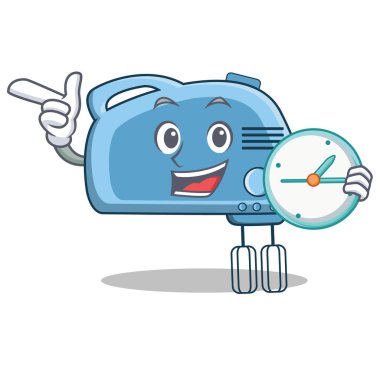 Saat Mikser karakter karikatür tarzı ile