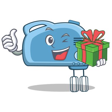 Hediye Mikser karakter karikatür tarzı ile