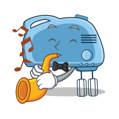 Trompet Mikser karakter karikatür tarzı ile