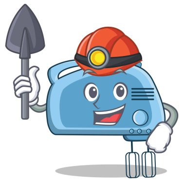 Madenci Mikser karakter karikatür tarzı