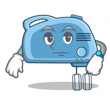 Mikser karakter karikatür tarzı bekliyor