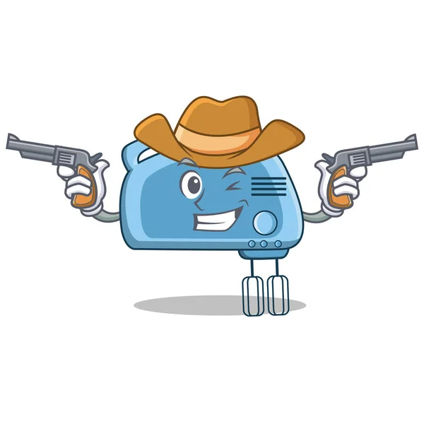 Vaquero mezclador carácter dibujos animados estilo — Vector de stock