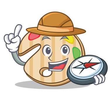 Explorer boya paleti karakter karikatür
