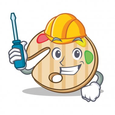 Otomotiv boya paleti karakter karikatür