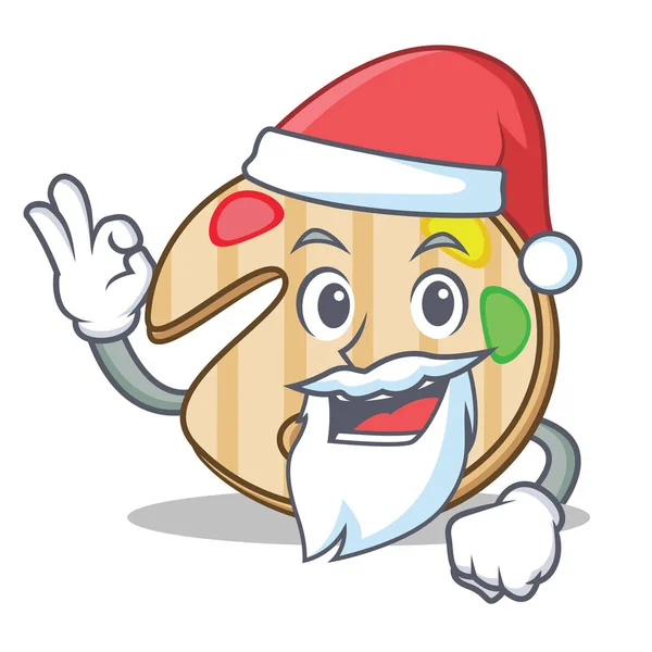 Weihnachtsmann malen Palette Charakter Cartoon — Stockvektor