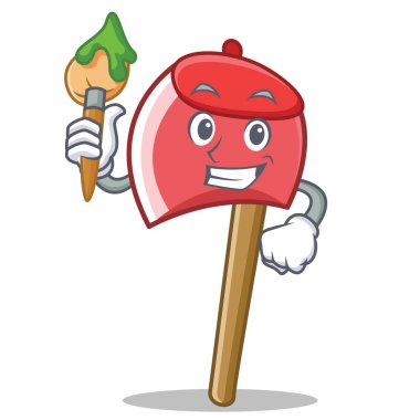 Sanatçı balta karakter karikatür tarzı