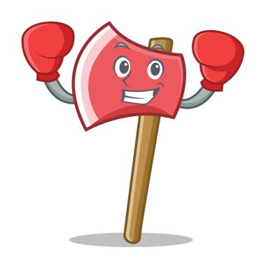 Boks balta karakter karikatür tarzı