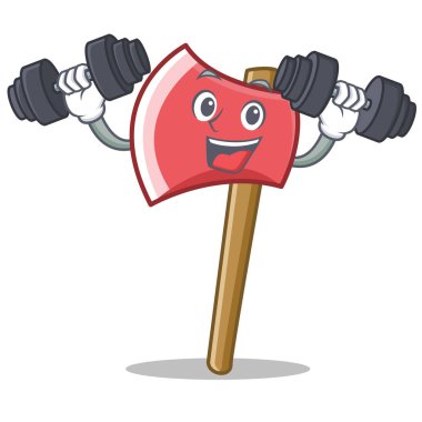 Fitness balta karakter karikatür tarzı