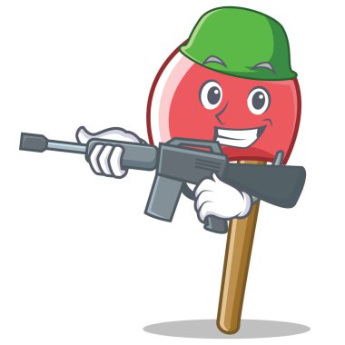 Ordu balta karakter karikatür tarzı