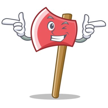 Wink balta karakter karikatür tarzı