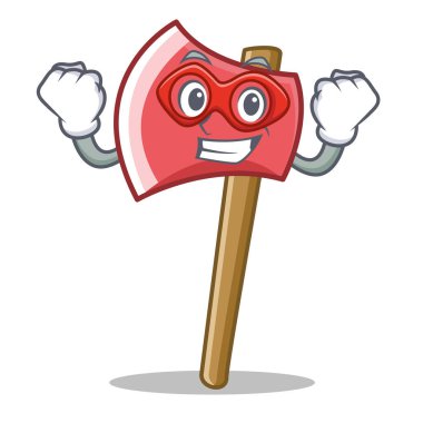 Süper kahraman balta karakter karikatür tarzı