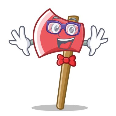 Geek balta karakter karikatür tarzı