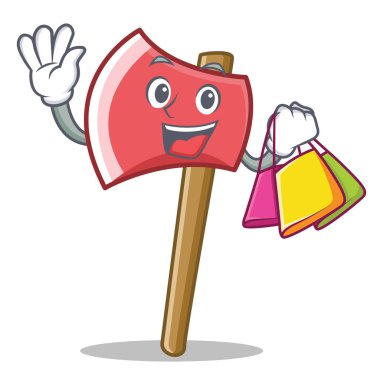 Balta karakter karikatür tarzı alışveriş