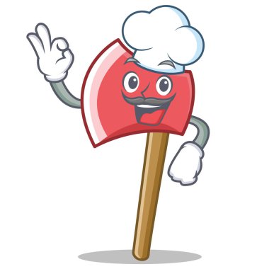 Şef balta karakter karikatür tarzı