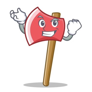 Başarılı balta karakter karikatür tarzı