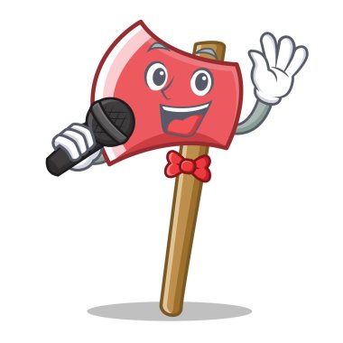 Şarkı balta karakter karikatür tarzı