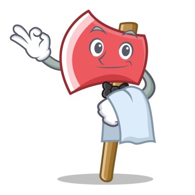 Garson balta karakter karikatür tarzı