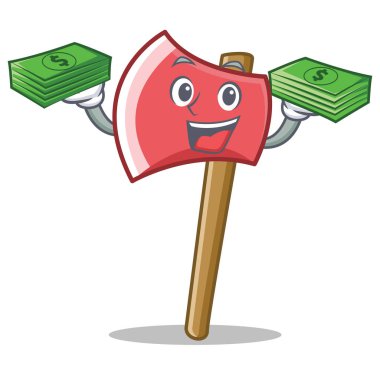 Para balta karakter karikatür tarzı ile