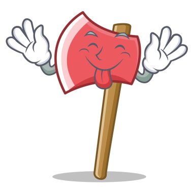 Balta karakter karikatür tarzı dil