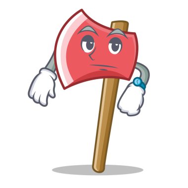 Bekleyen balta karakter karikatür tarzı