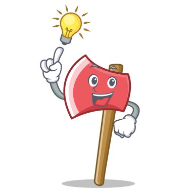 Karakter karikatür tarzı balta bir fikrim var.