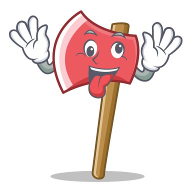 Deli balta karakter karikatür tarzı