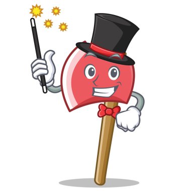 Sihirbaz balta karakter karikatür tarzı