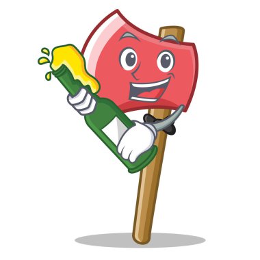 Bira balta karakter karikatür tarzı ile