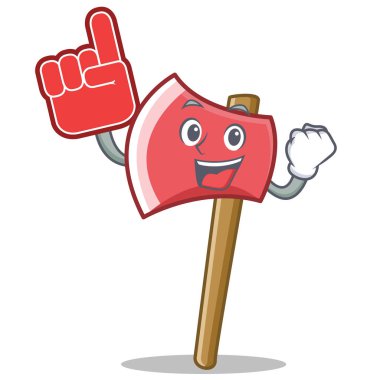 Köpük parmak balta karakter karikatür tarzı