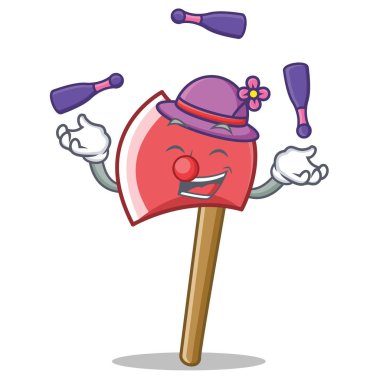 Balta karakter karikatür tarzı hokkabazlık