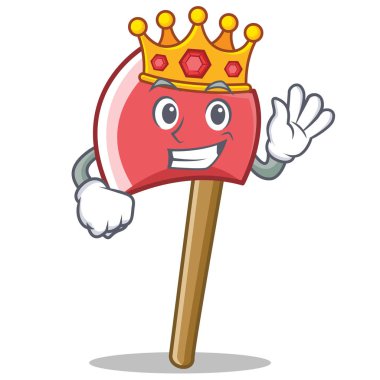 Kral balta karakter karikatür tarzı