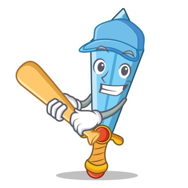 Oyun beysbol kılıç karakter karikatür tarzı