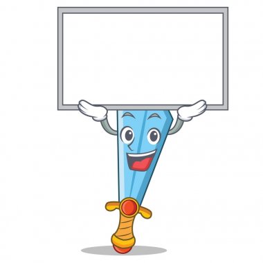 Tahta kılıç karakter karikatür tarzı