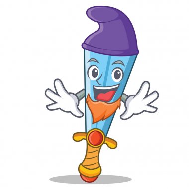Elf kılıcı karakter karikatür tarzı