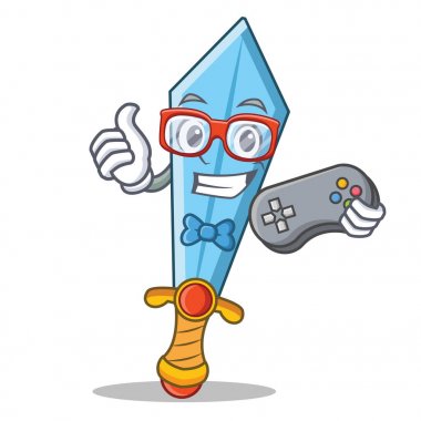 Oyun kılıç karakter karikatür tarzı