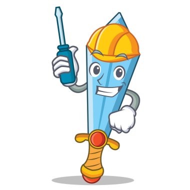 Otomotiv kılıç karakter karikatür tarzı