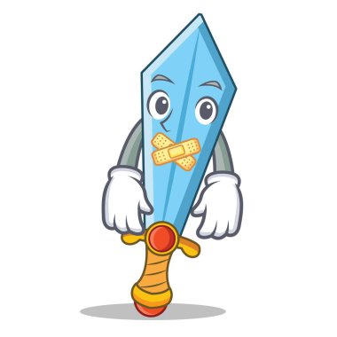 Sessiz kılıç karakter karikatür tarzı