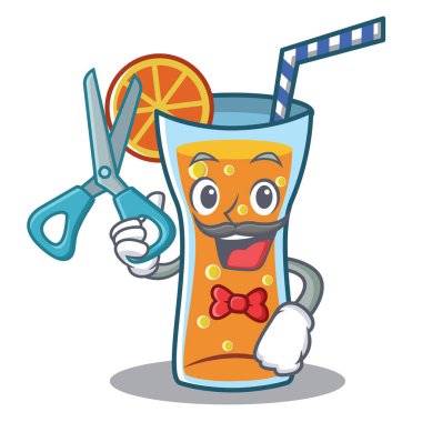 Kokteyl karakter karikatür tarzı berber