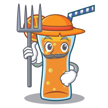 Çiftçi kokteyl karakter karikatür tarzı