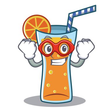 Süper kahraman kokteyl karakter karikatür tarzı