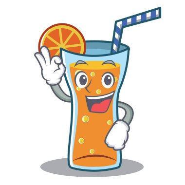 Kokteyl karakter karikatür tarzı Tamam