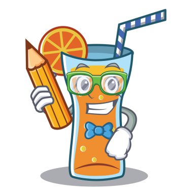 Öğrenci kokteyl karakter karikatür tarzı