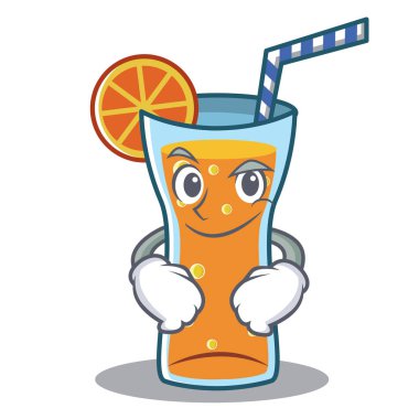 Smirking kokteyl karakter karikatür tarzı