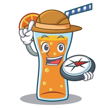 Explorer kokteyl karakter karikatür tarzı