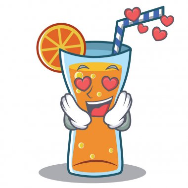 Aşk kokteyl karakter karikatür tarzı