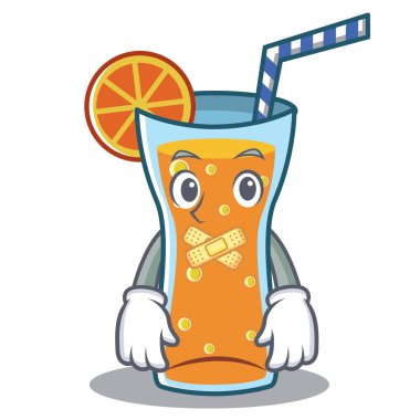 Sessiz kokteyl karakter karikatür tarzı