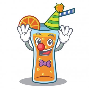 Palyaço kokteyl karakter karikatür tarzı