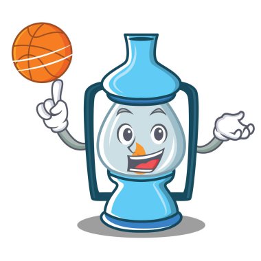 Basketbol fener karakter karikatür tarzı ile