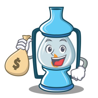 Para çantası fener karakter karikatür tarzı ile